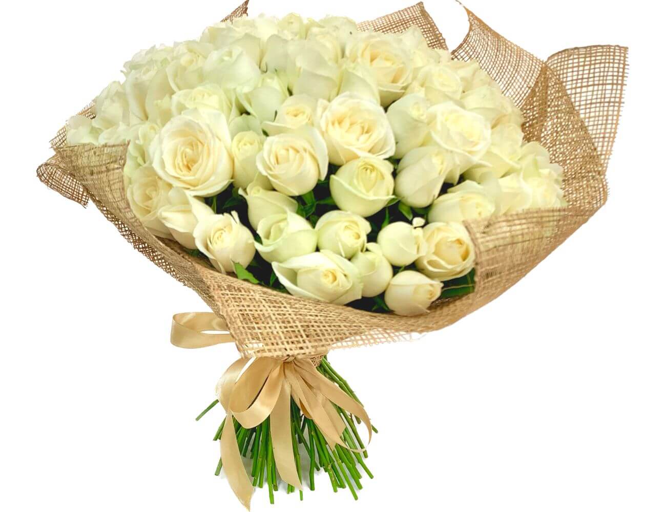 זר ורדים לבנים אהבה טהורה