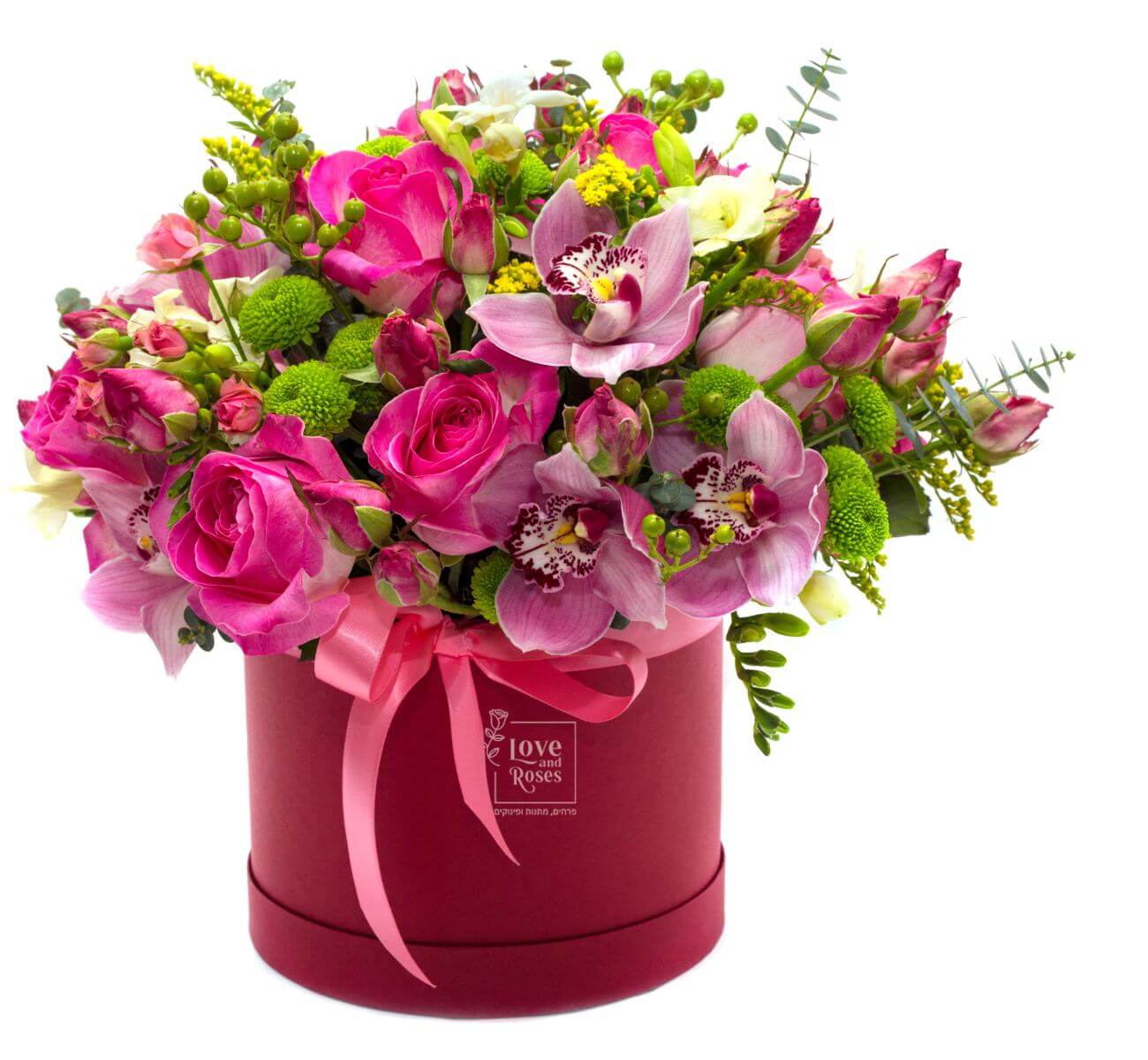 סידור פרחים קולקציה בקופסה