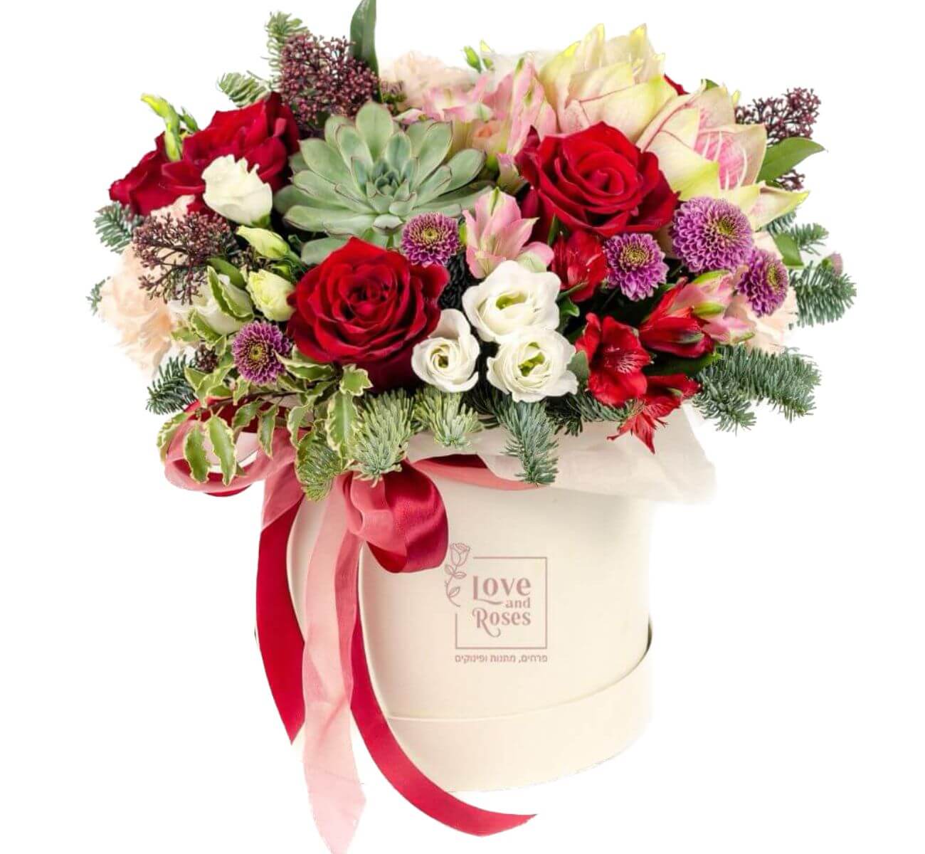 סידור פרחים בקופסה ג׳ונגל