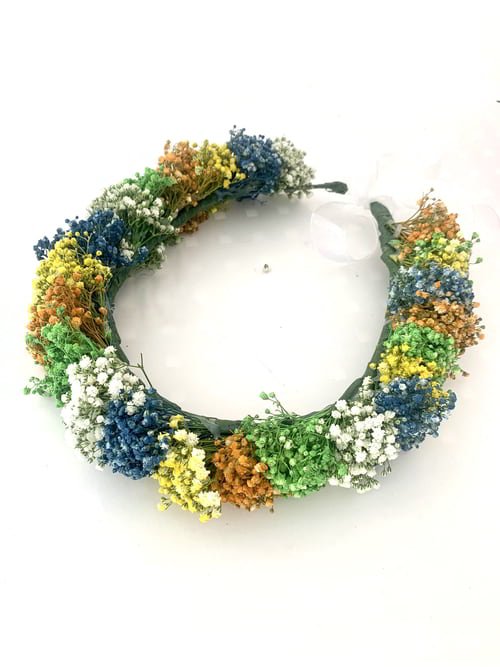 זר לראש גיבסנית צבעונית