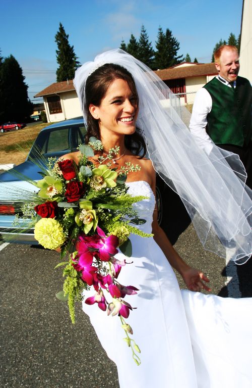 זר פרחים לכלה